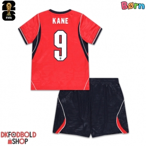 England Harry Kane #9 Udebanesæt Børn VM 2026 Kort ærmer (+ korte bukser)